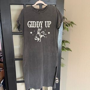 Merigold Kiss western giddy up T-shirt midi dress